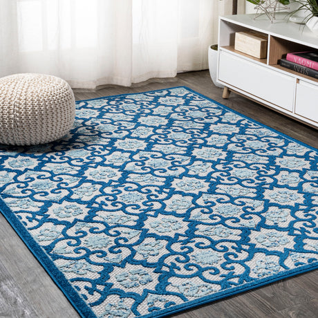 Gallia Tile Trellis High-Low Light Area Rug