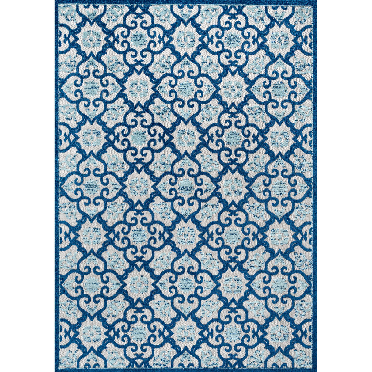 Gallia Tile Trellis High-Low Light Area Rug