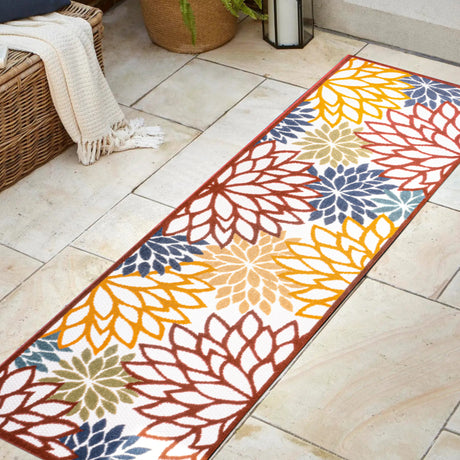 Minori-Floral-High-Low-Indoor/Outdoor-Runner-Rug-Runner-Rugs
