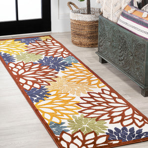Minori Floral High-Low Indoor/Outdoor Runner Rug