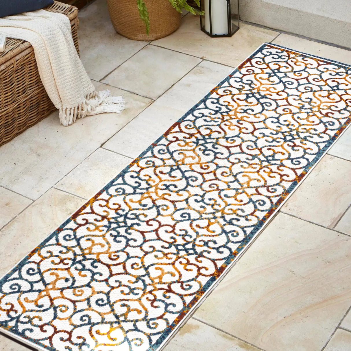Atrani-scroll-trellis-indoor/outdoor-runner-rug-Outdoor-Rugs