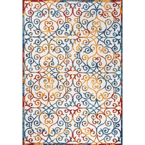 Atrani scroll trellis indoor/outdoor area rug