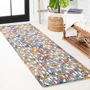 Cetara Ornate Trellis Indoor/Outdoor Runner Rug
