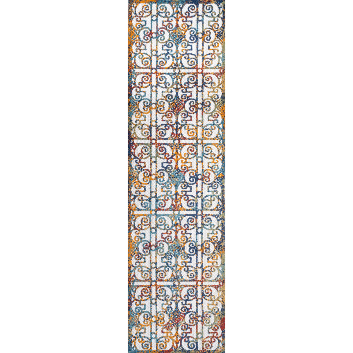 Cetara Ornate Trellis Indoor/Outdoor Runner Rug