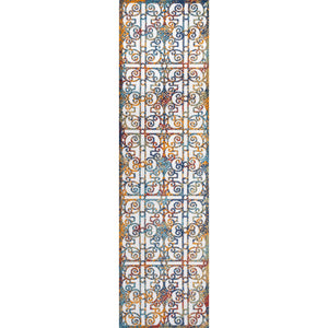 Cetara Ornate Trellis Indoor/Outdoor Runner Rug