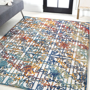 Cetara Ornate Trellis Indoor/Outdoor Area Rug