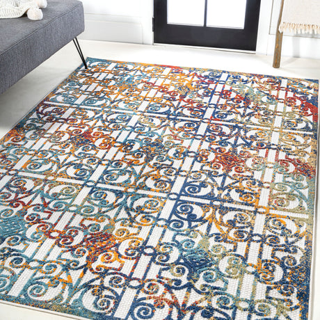 Cetara Ornate Trellis Indoor/Outdoor Area Rug