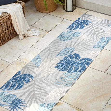 Monstera-Tropical-Leaf-High-Low-Indoor/Outdoor-Runner-Rug-Runner-Rugs