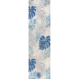 Monstera Tropical Leaf High-Low Indoor/Outdoor Runner Rug