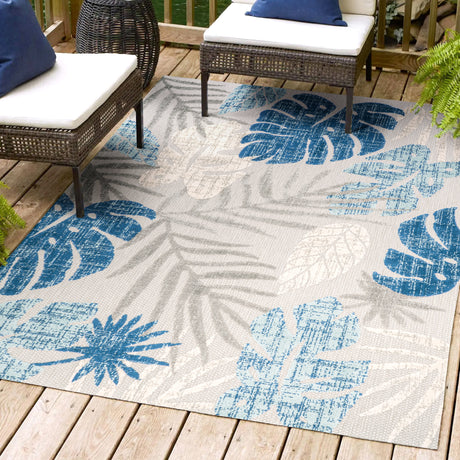 Monstera-Tropical-Leaf-High-Low-Indoor/Outdoor-Area-Rug-Area-Rugs
