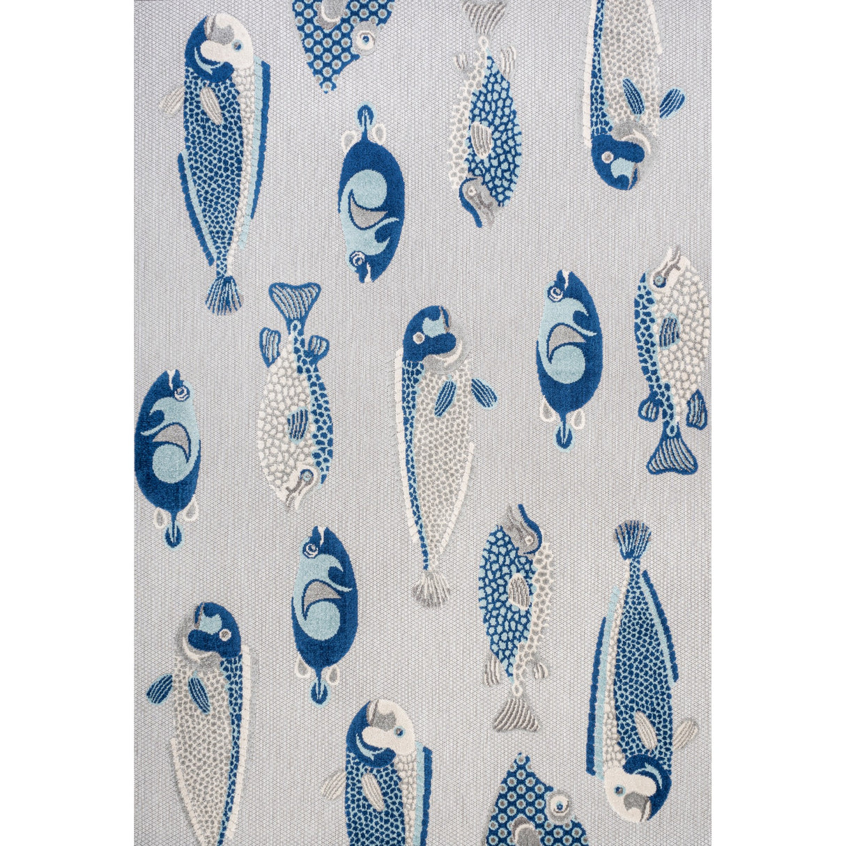 Algarve modern fish high-low indoor/outdoor area rug