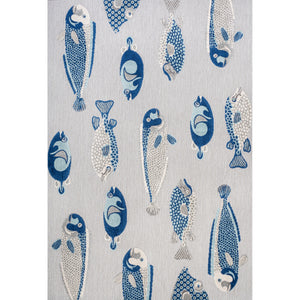 Algarve modern fish high-low indoor/outdoor area rug