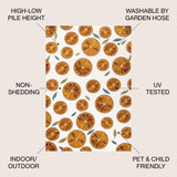 Aranciata citrus slice high-low indoor/outdoor area rug