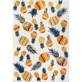 Ananas bold pineapple high-low indoor/outdoor area rug