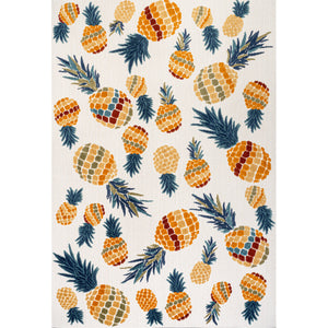 Ananas bold pineapple high-low indoor/outdoor area rug
