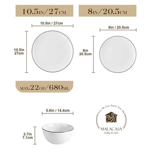 Amelia 12 Piece Dinnerware Set