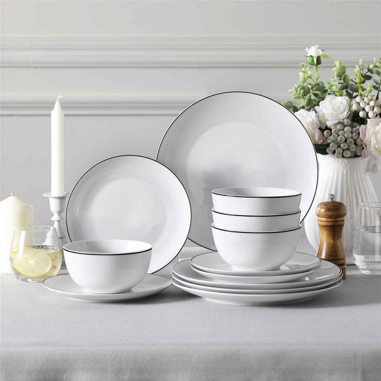 Amelia 12 Piece Dinnerware Set