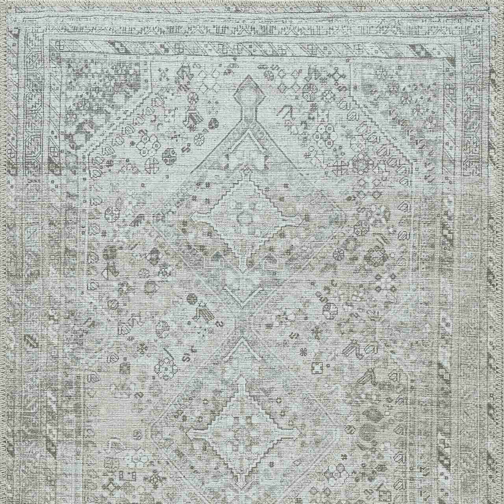 Barny Sage Flat Pile Washable Rug