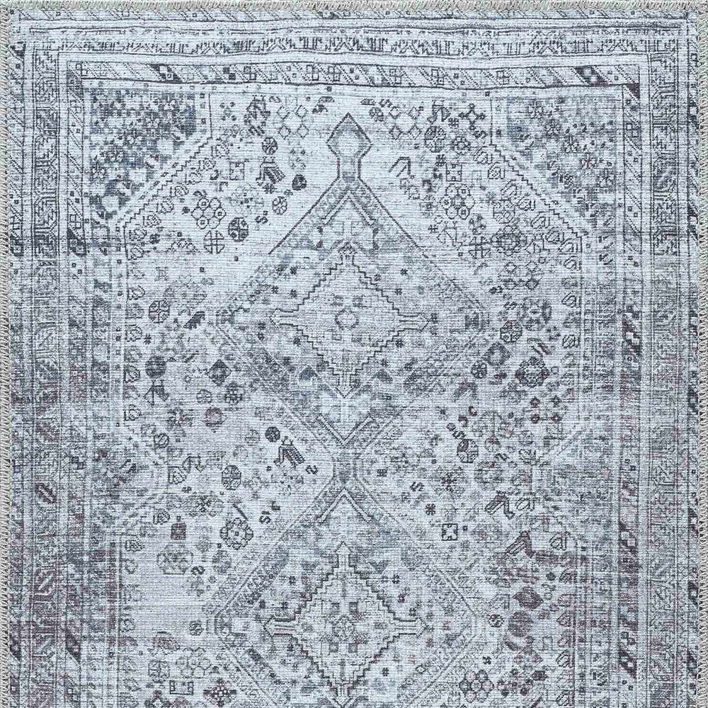 Barny Gray Denim Washable Rug