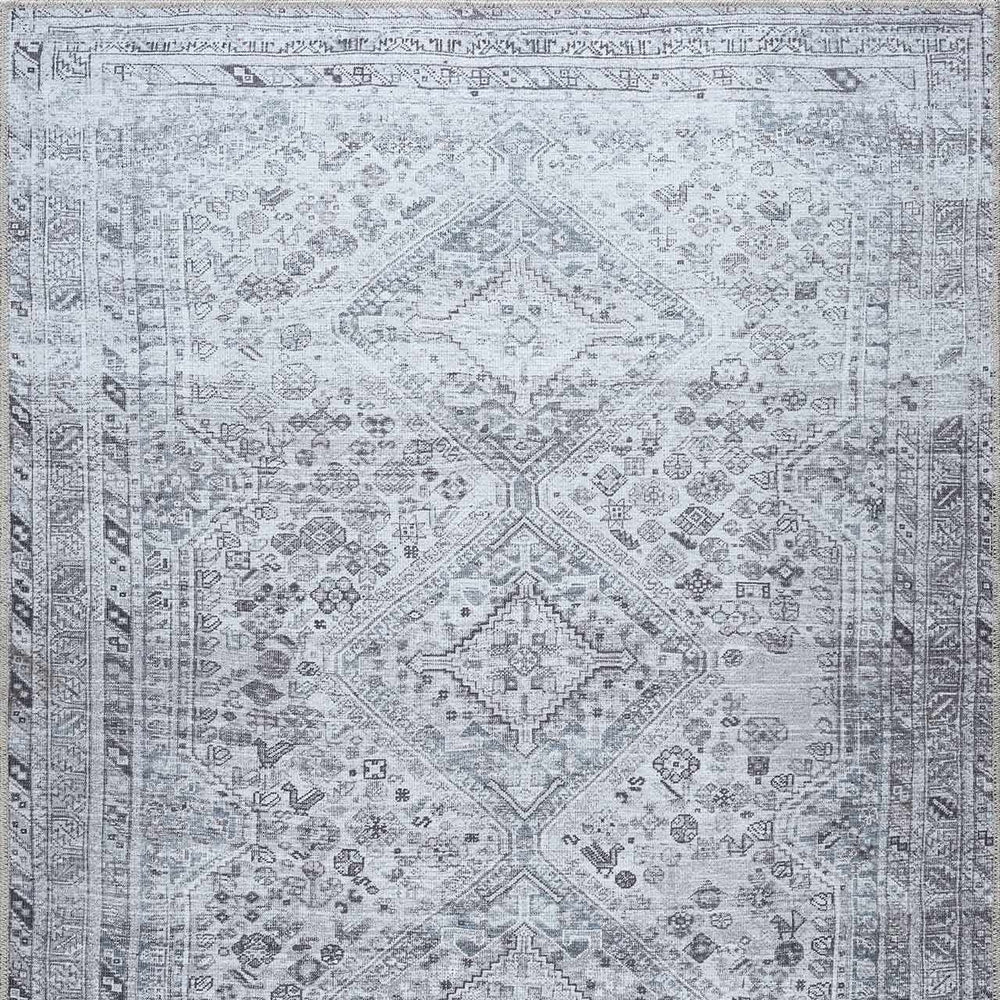 Barny Gray Denim Washable Rug