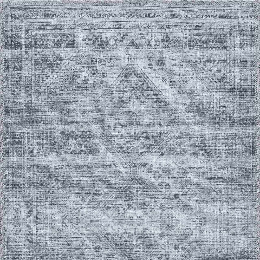 Barny Gray Blue Washable Rug