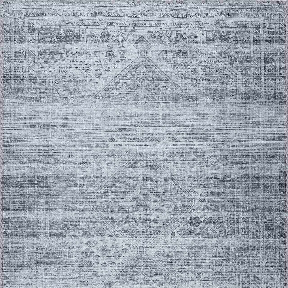 Barny Gray Blue Washable Rug