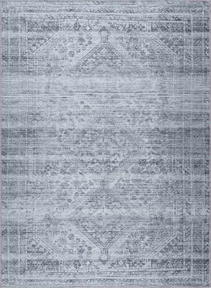 Barny Gray Blue Washable Rug