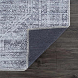 Barny Gray Blue Washable Rug