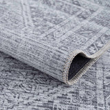Barny Gray Blue Washable Rug