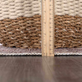 Barny Tan Flat Pile Washable Area Rug