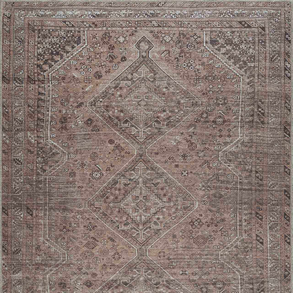 Barny Brown Flat Pile Washable Rug