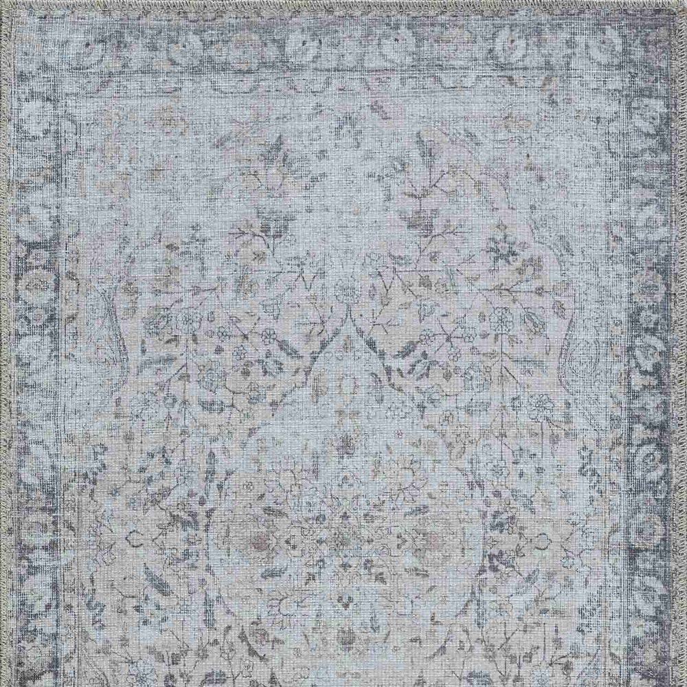 Haile Green & Pink Washable Area Rug