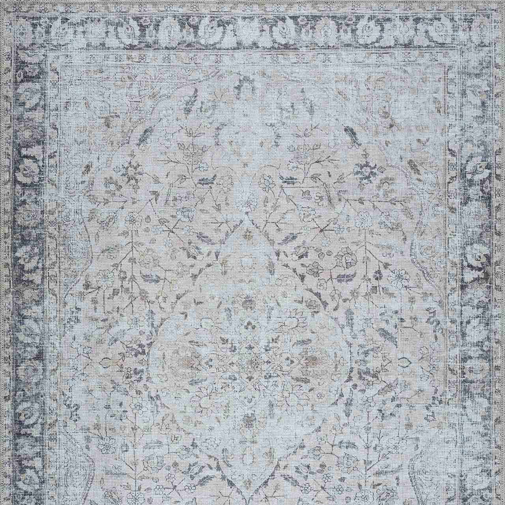 Haile Green & Pink Washable Area Rug