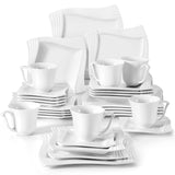 Amparo Marble Grey 30 Piece Dinnerware Set