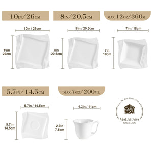 Amparo Marble Grey 30 Piece Dinnerware Set