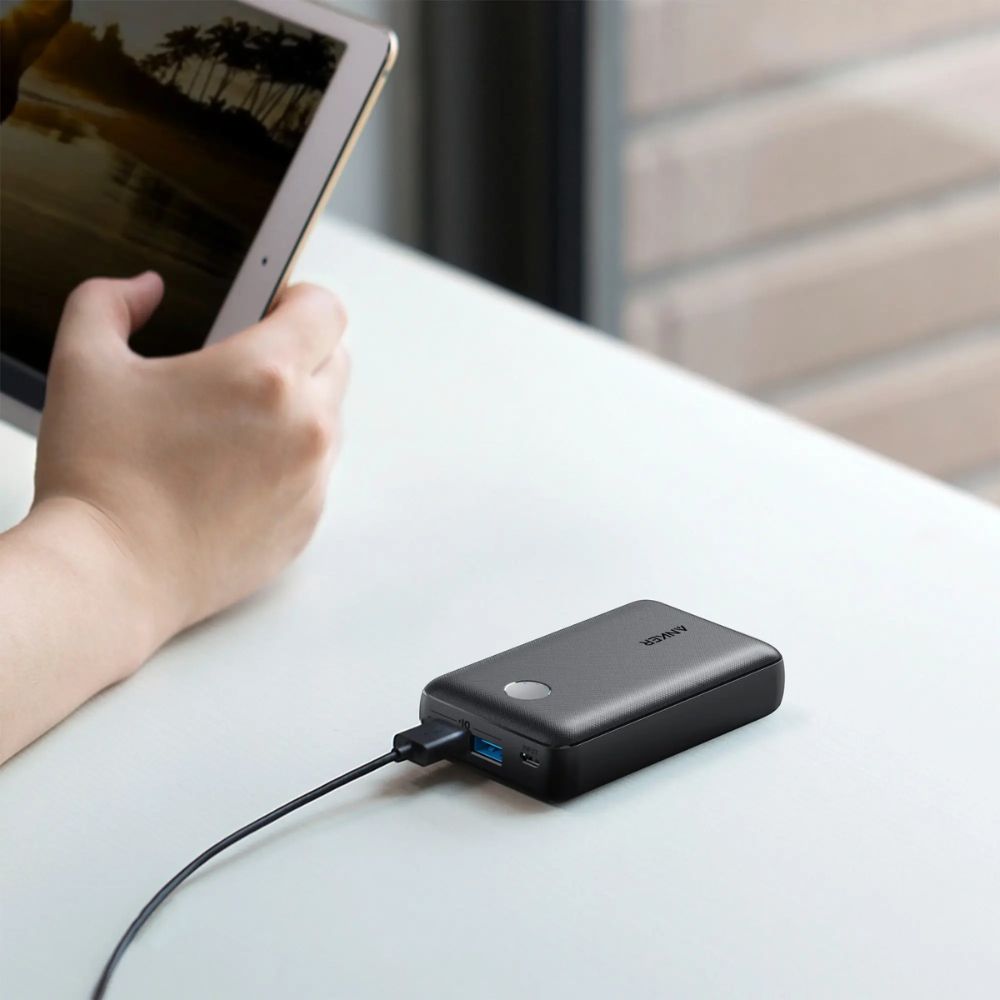Anker - PowerCore Select 10000mAh Dual USB Portable Charger External Battery Pack - Black
