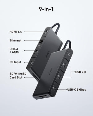 ANKER 552 USB-C HUB (9-IN-1, 4K,HDMI)- BLK