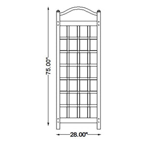 76-inch Tall Mocha Tan Brown Vinyl Garden Trellis