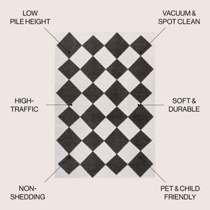 Draper Classic Geometric Diamond Pattern Area Rug
