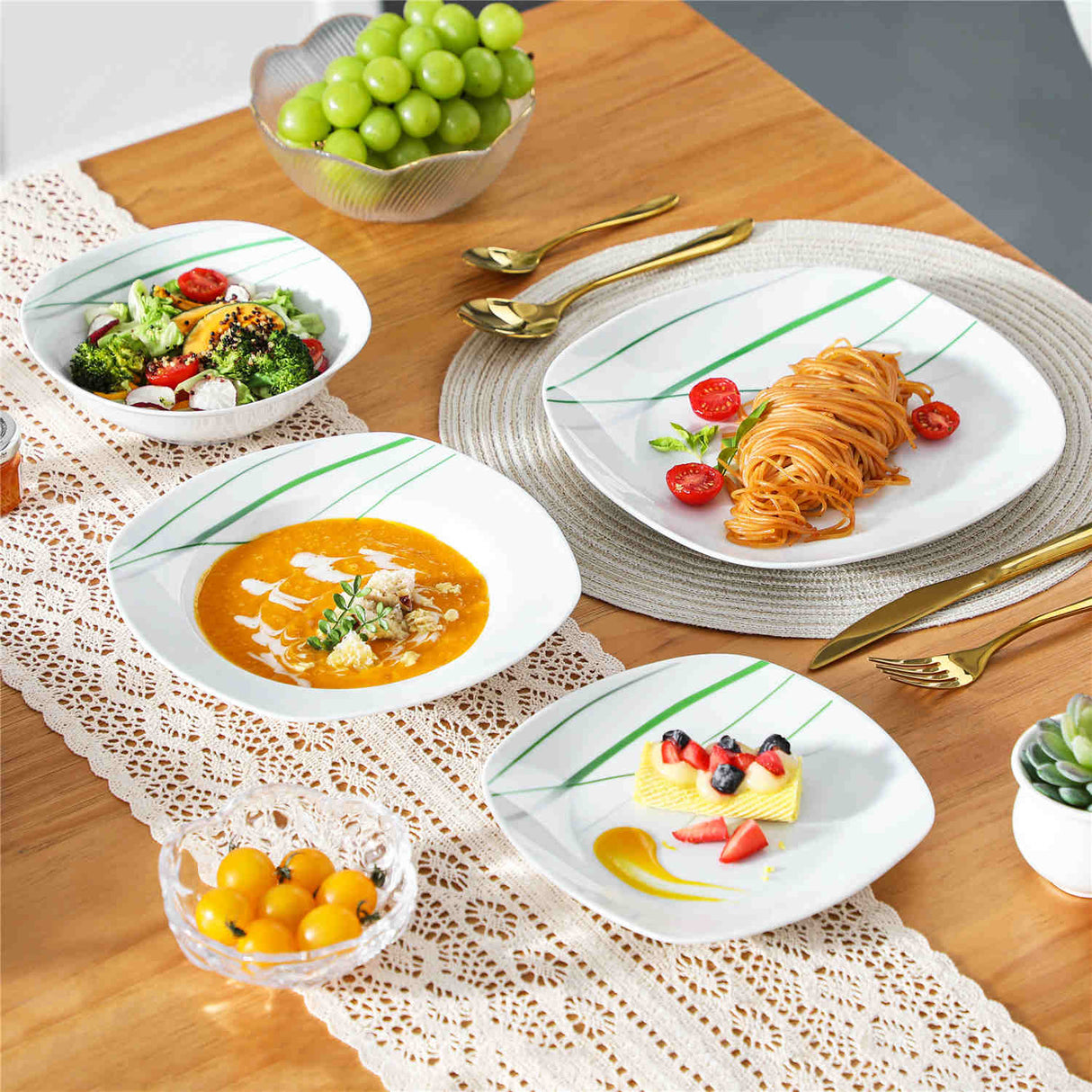 Aviva 24 Piece Dinnerware Set