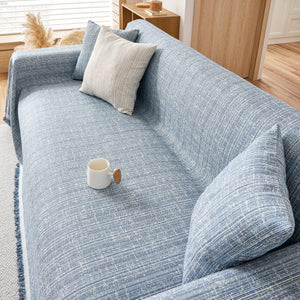 Couch Cover Blanket Couch Covers for Most Shape Sofas Washable Durable Sofa Throw Cover with Tassels