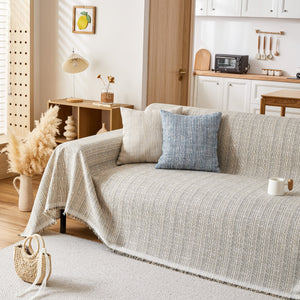 Couch Cover Blanket Couch Covers for Most Shape Sofas Washable Durable Sofa Throw Cover with Tassels