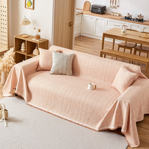 Couch Cover Blanket Couch Covers for Most Shape Sofas Washable Durable Sofa Throw Cover with Tassels