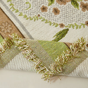 Charming French Country Floral Basket Sofa Throw Cover Rustic Farmhouse-Style Couch Cover Blankets