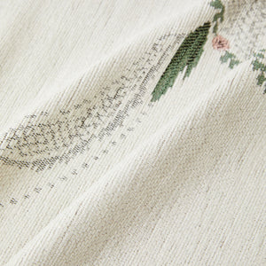 Charming French Country Floral Basket Sofa Throw Cover Rustic Farmhouse-Style Couch Cover Blankets