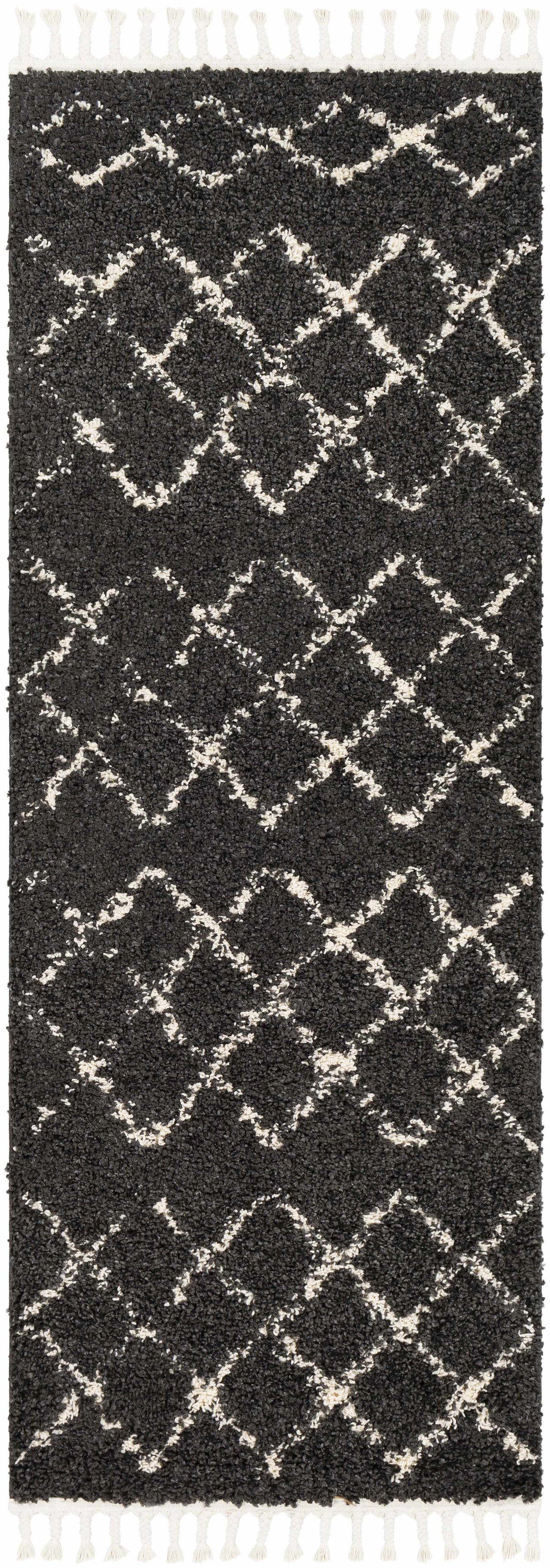 Wallagrass Black Moroccan Shag Rug