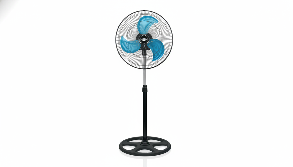 18-Inch Pedestal Stand Fan – 3-Speed Oscillating Fan with 3 Aluminum Blades & Powerful Airflow