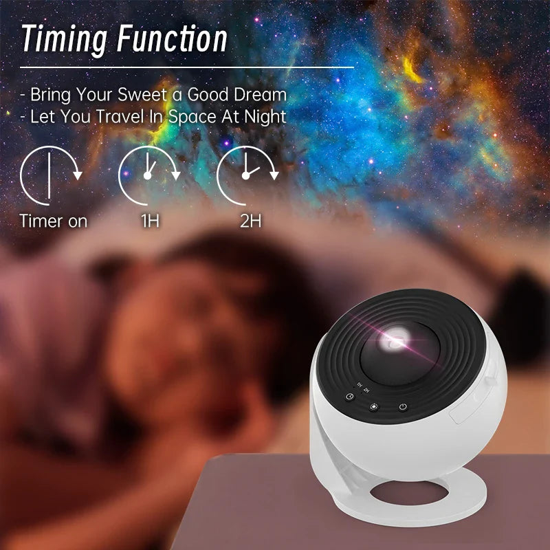 Galaxy Projector Starry Sky Night Light 360° Rotating Planetarium Lamp for Kids
