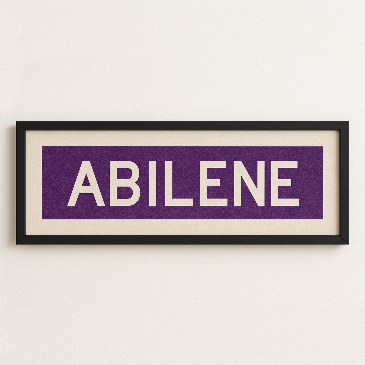 Framed Abilene Purple Bus Scroll