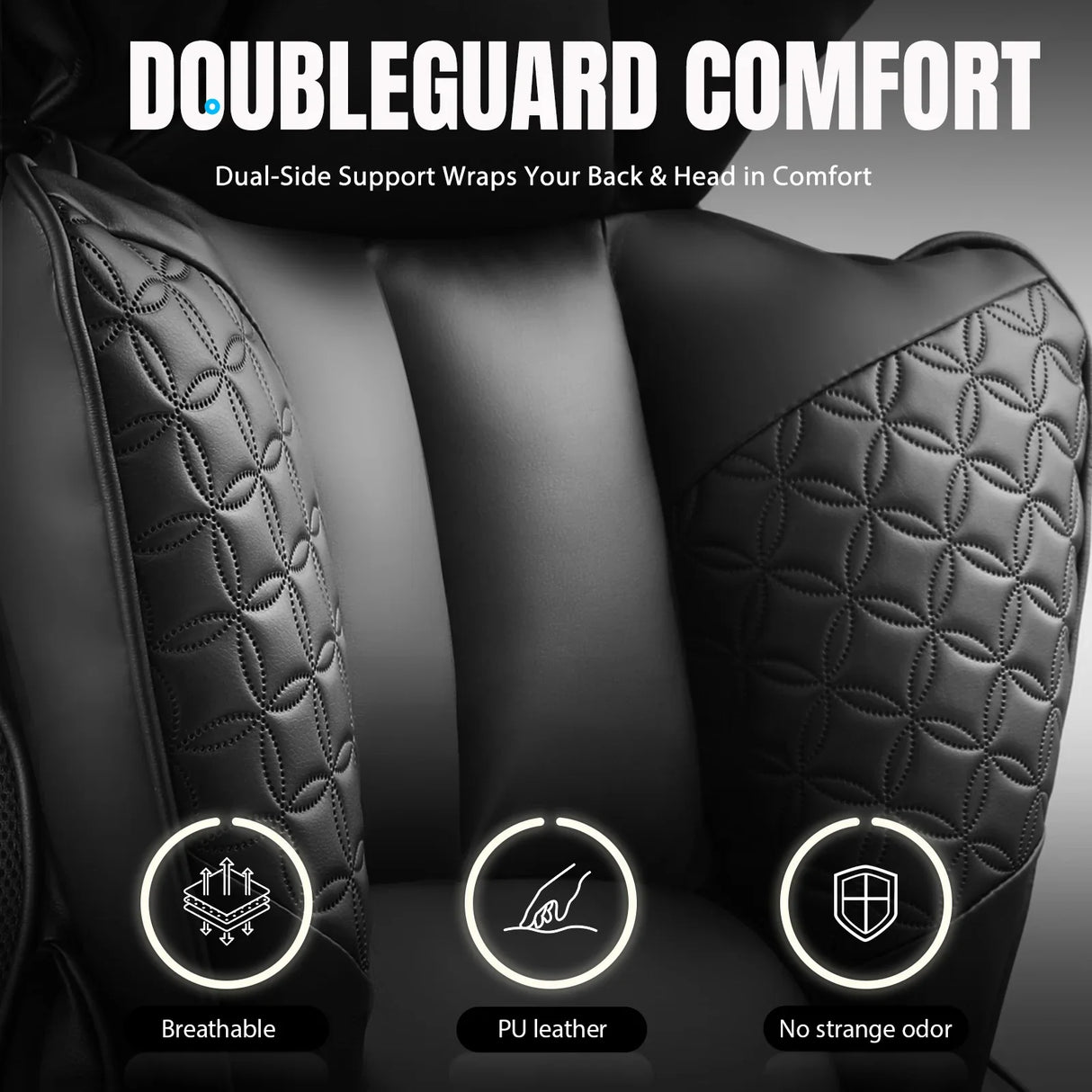 Ergonomic Leather Gaming Chair High Back Office Chair with Footrest